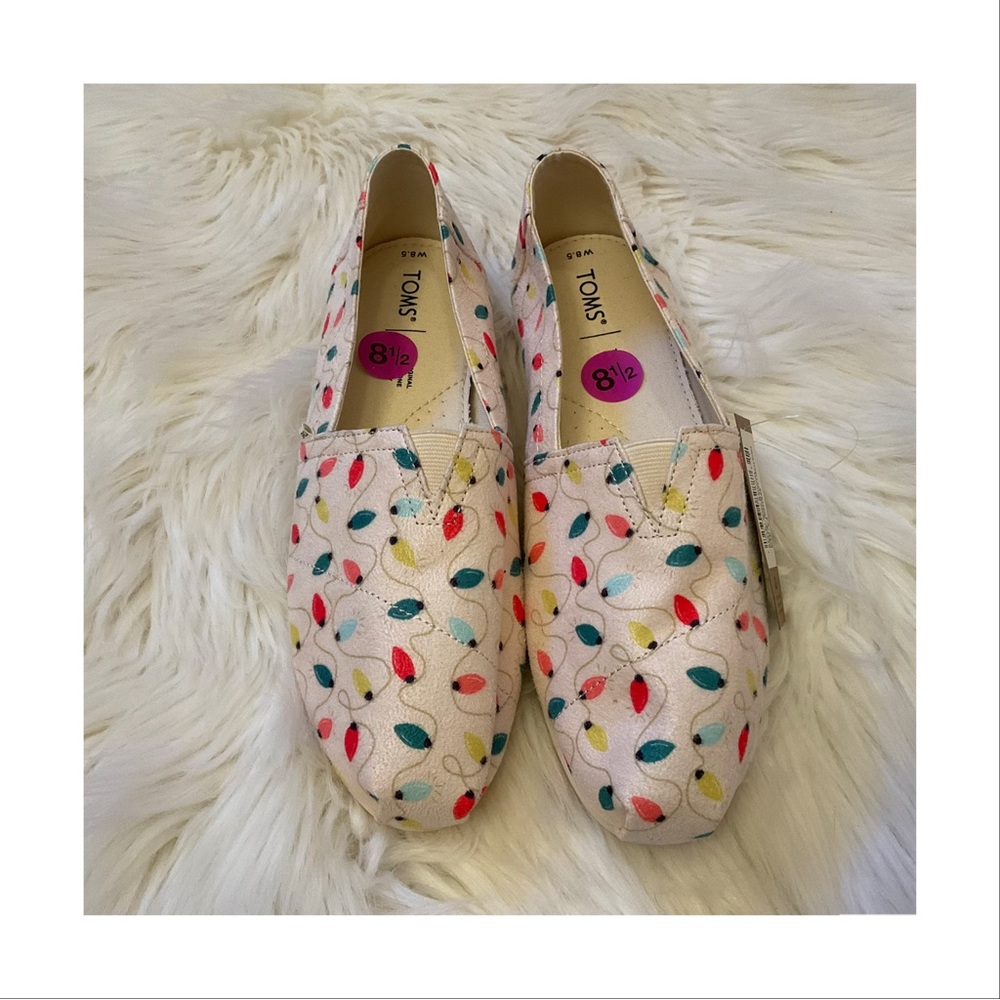 TOMS Belmont Natural Tree Lights Print Shoes - NWT - Size 8.5
